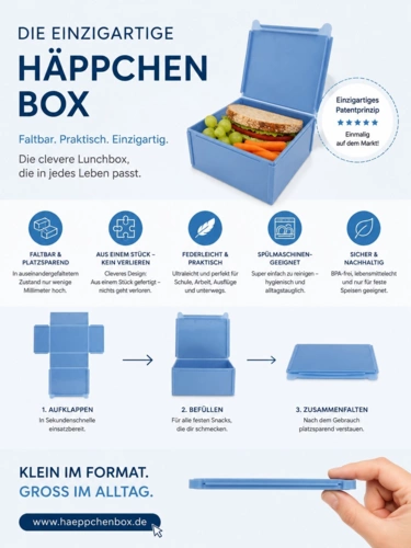 Haeppchenbox 1.0 für Unterwegs, Schule und Büro